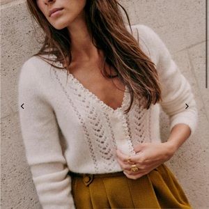 Sezane Maryam Cardigan - Ecru Size S